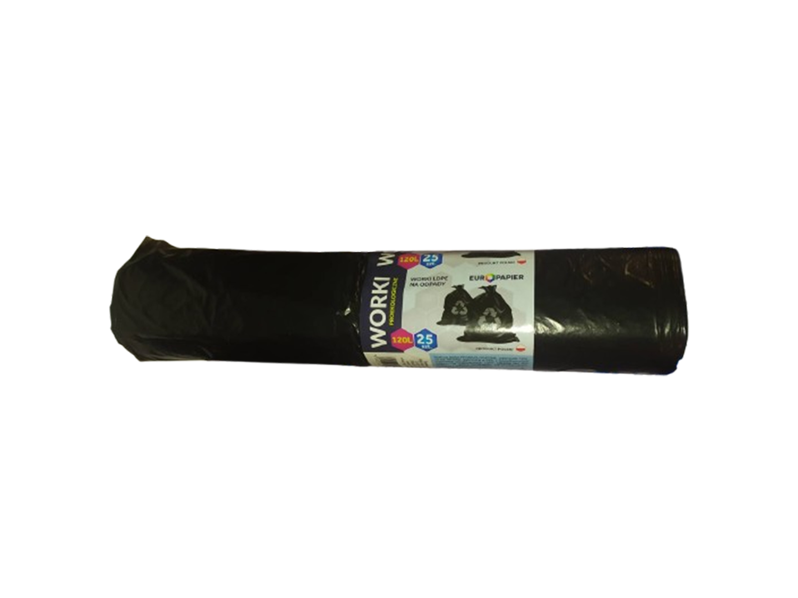 Worki na śmieci 120L LDPE Czarne 25 szt. EU